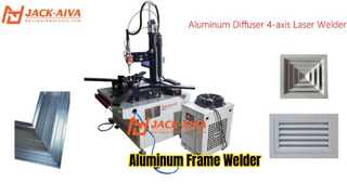 HVAC Aluminum Diffuser Frame Laser Welding Machine | Dual-Station 4-Axis Fiber Laser Welder