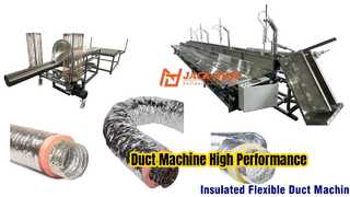 Insulated Flexible Air Duct Making Machine | Glass Wool Flexible Duct Production Line Manufacturer