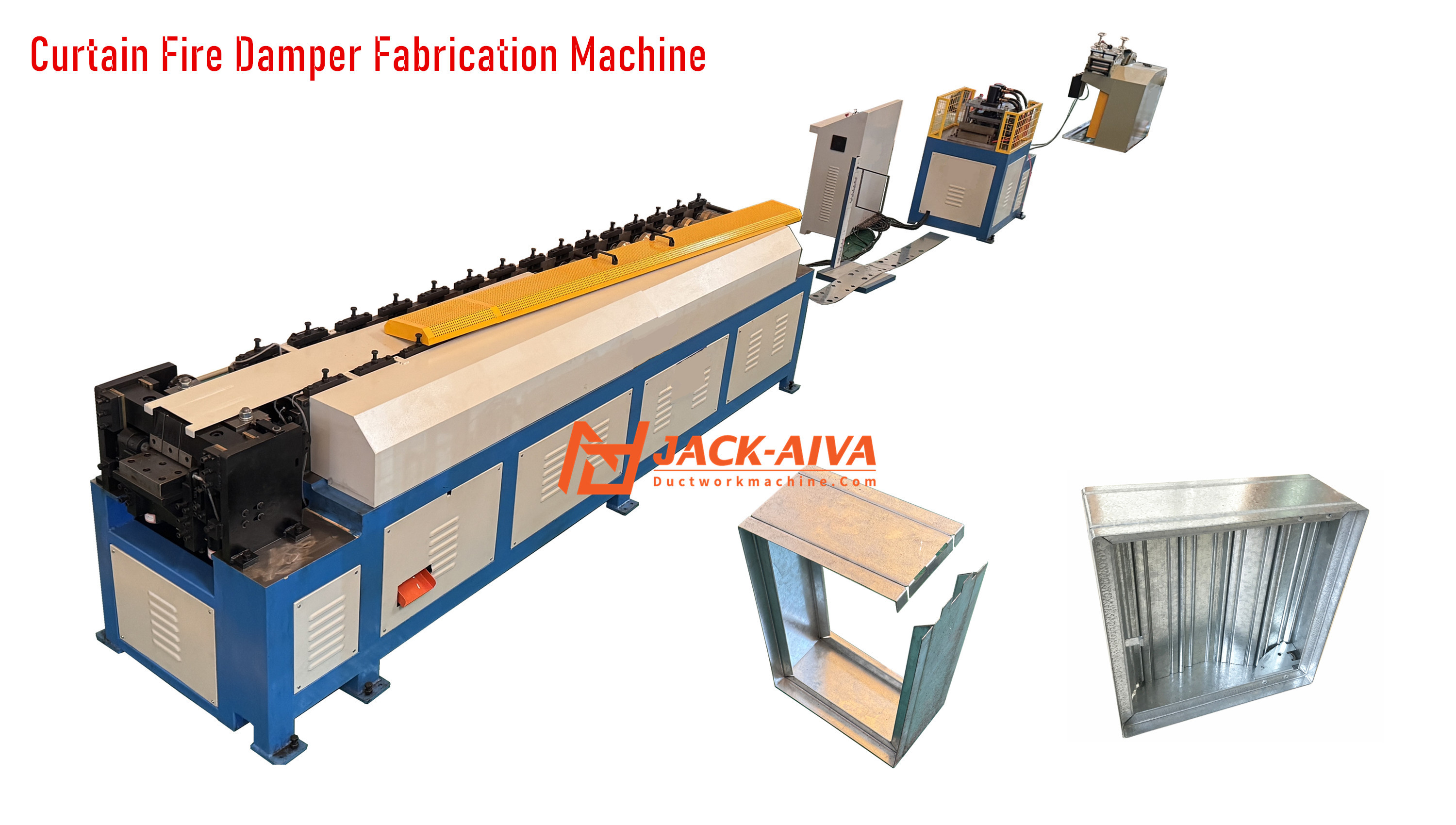 Fire Damper Frame Making Machine #Curtain Fire Damper Fabrication ...